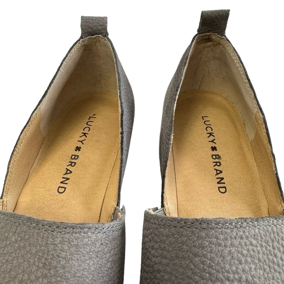 Lucky Brand Morriah D'orsay Leather Block Heel Low Ankle Booties Size 8.5M - Picture 11 of 16